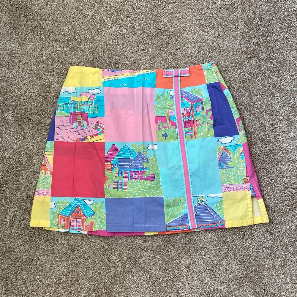 Vintage Lilly Pulitzer Colorful Patchwork Women's Skort